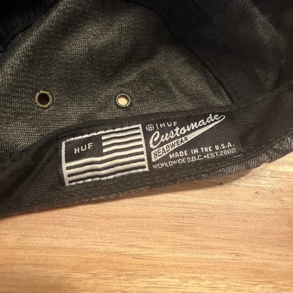 HUF 5 Panel Hat Cap Strap Back Marijuana Weed Leaf AOP Allover Skater‎ One Size - Picture 5 of 9